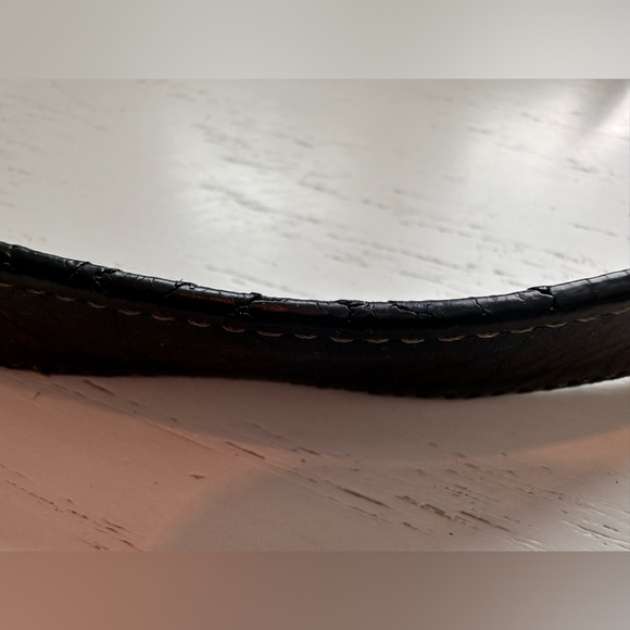 Vintage COACH Black Soft Leather Pleated Ergo Hamptons Belted Hobo Bag - Picture 11 of 13